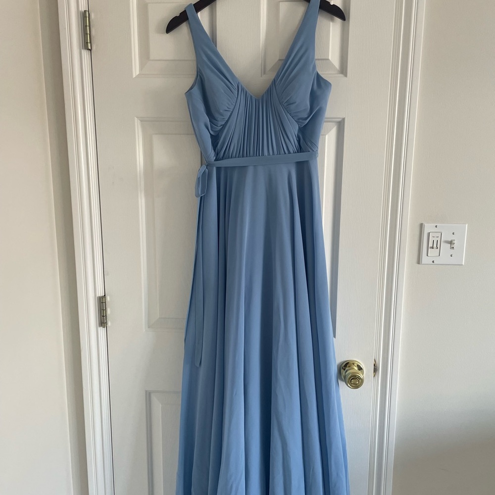 Size 4 Brideside Chiffon Bridesmaid Dress in Periwinkle